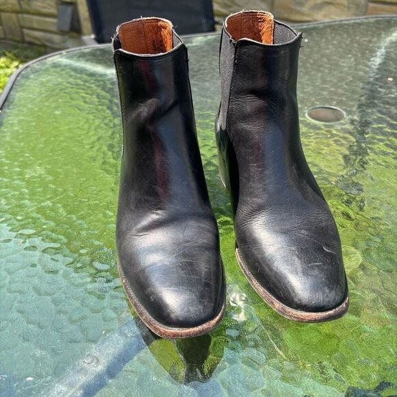 FRYE Dara black Leather Chelsea Boots Size 6 B - Picture 4 of 11